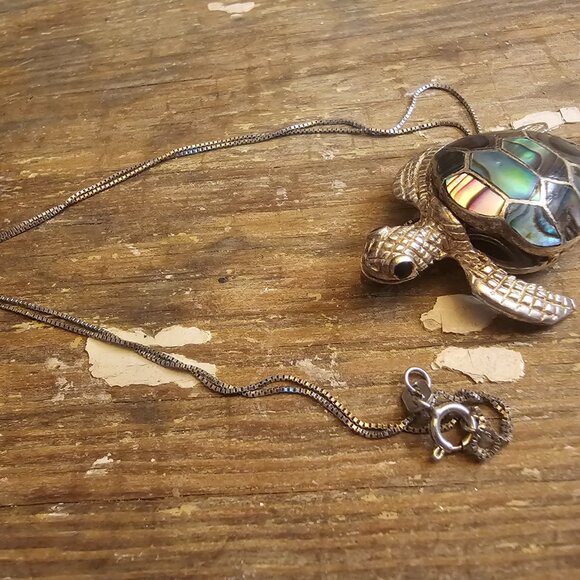 Turtle sterling silver necklace - Picture 6 of 6